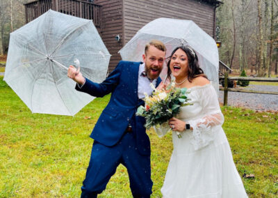 wedding in the rain at SME
